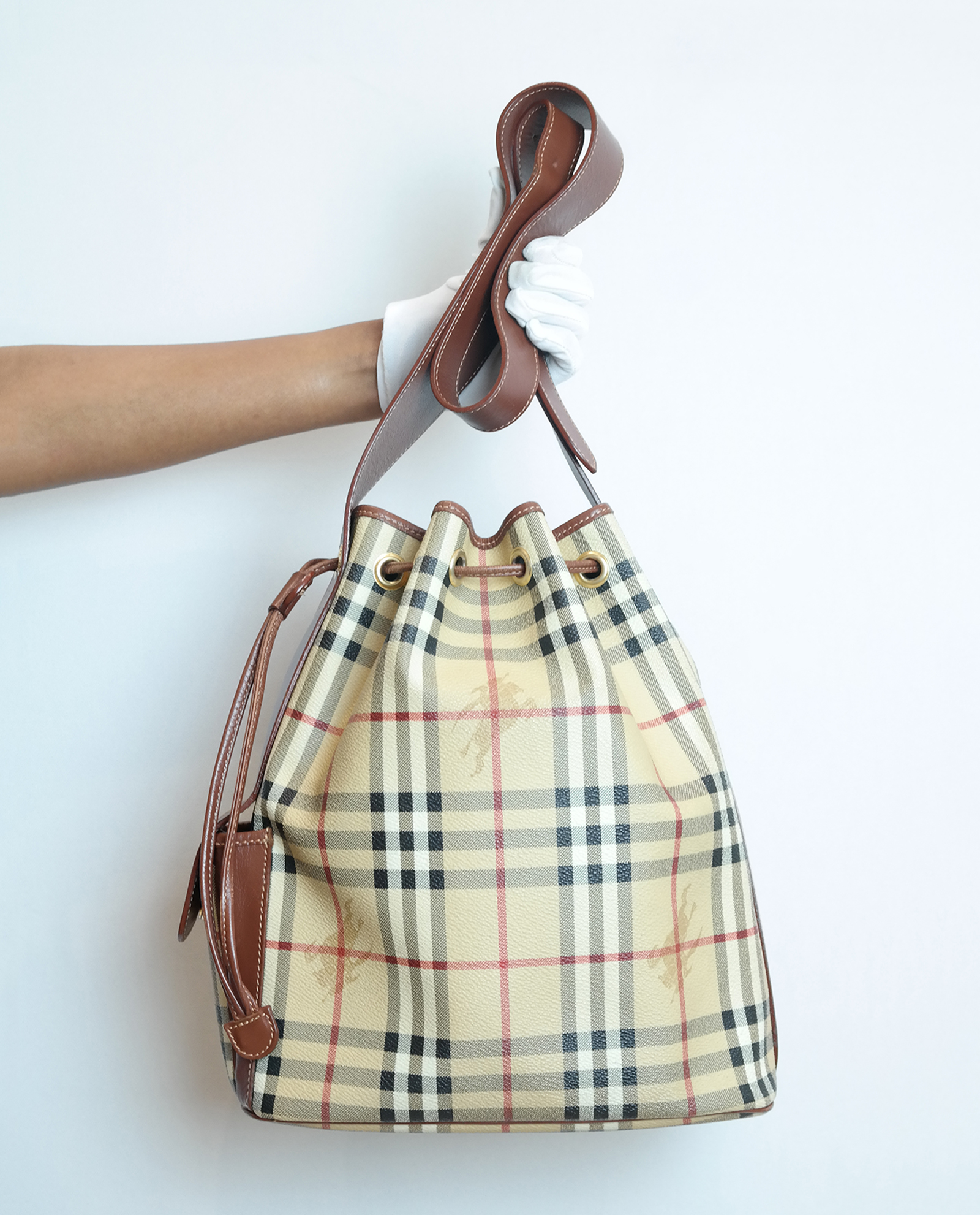 Burberry bucket bag discount sale